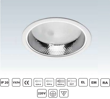 TLDS08 EM 24Вт 2200Лм 3000К 90Ra IP65 Светильник TLDS08 EM 24Вт 2200Лм 3000К 90Ra IP65